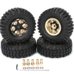 Brass 175g Wheel and Tire Weight Add-On Set for Axial SCX24, 55mm O.D.