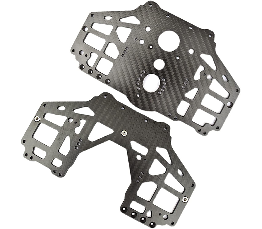 C32860 Carbon Fiber Main Chassis (2) Side Plates for Losi 1/8 LMT 1.0 4WD Monster Truck - Image 1