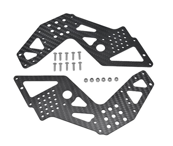 C32861 Carbon Fiber F/R Side Chassis (2) Plates for Losi 1/8 LMT 1.0 4WD Monster - Image 1