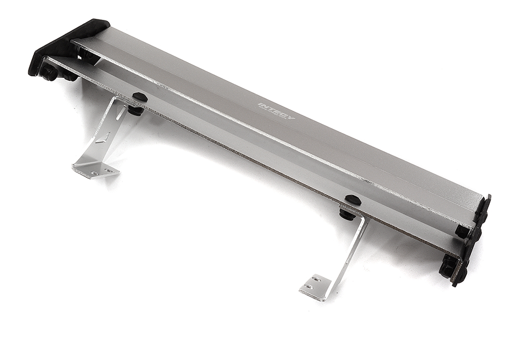 C32899SILVER Realistic 1/10 Size Alloy & Carbon Fiber Rear Wing 165mm Width - Image 1