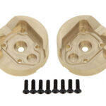 Brass Machined Front Portal Housing Covers (2) 65g Each for 1/18 UTB18 Capra 4WD
