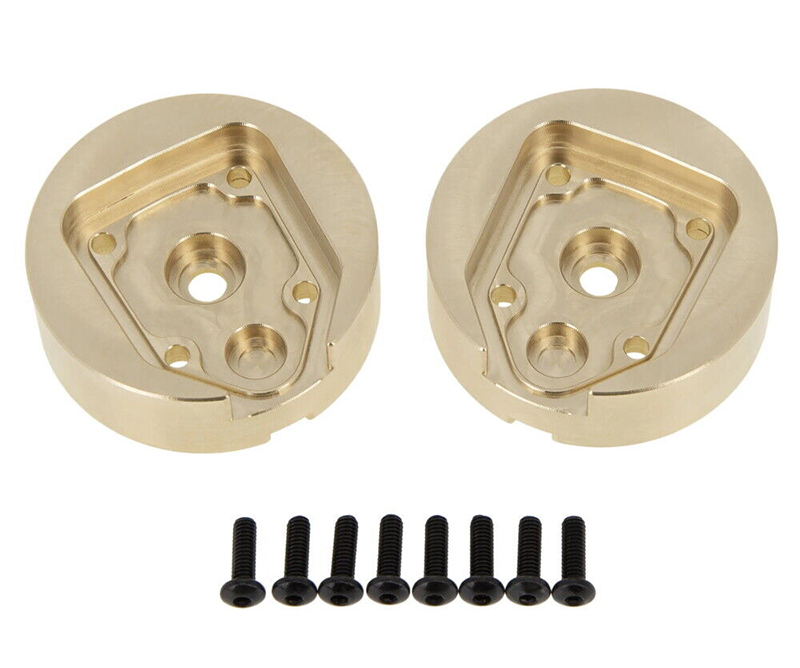 C32913 Brass Machined Rear Portal Housing Covers (2) 65g Each for 1/18 UTB18 Capra 4WD - Image 1