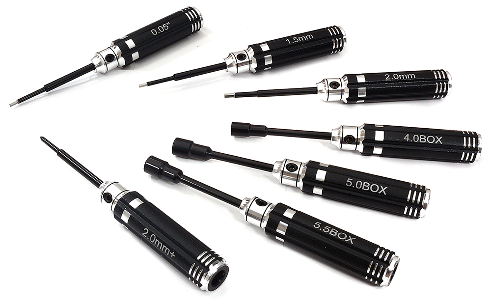 C32920 Tools, Nut Driver 4/5/5.5mm Allen 0.05, 1.5, 2.0 & Phillips for SCX24 & TRX-4M - Image 1