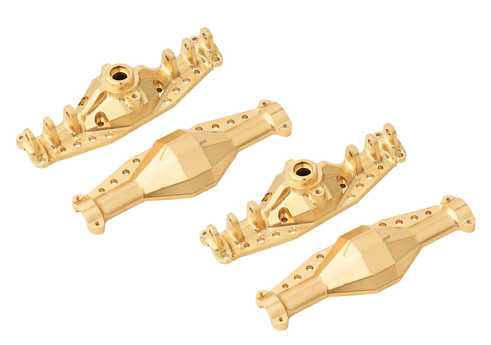 C32921 Heavy-Duty Brass Machined F&R Axle Housings Total 290g for 1/18 UTB18 Capra 4WD - Image 1