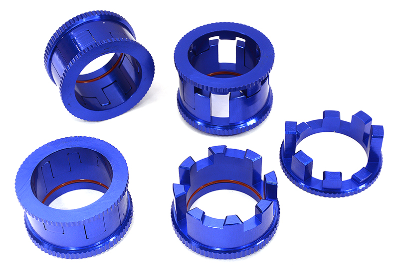 C32933BLUE 4-Step 15-24mm Adj Spring Spacers for Arrma 1/10 Kraton 4X4 4S ARAC9091 ARAC9092 - Image 1