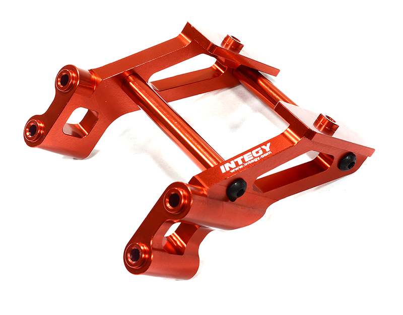 C32934RED Billet Machined Rear Wing Mount for Arrma 1/10 Kraton 4X4 4S V2 BLX ARA320631 - Image 1