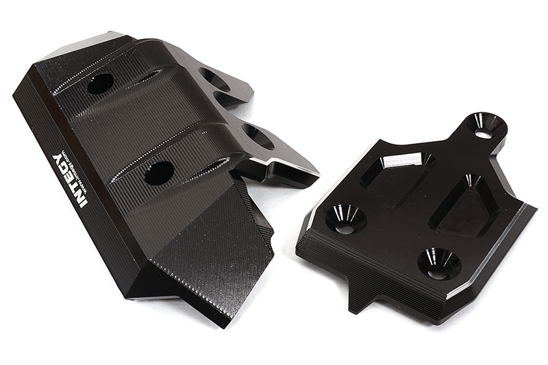 C32941BLACK Machined Front Skid Plate & Bumper w/ 1-Pc Block A for Traxxas 1/8 Sledge 9535 - Image 1