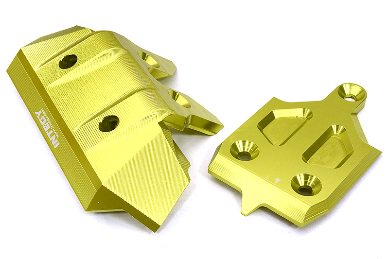 C32941GREEN Machined Front Skid Plate & Bumper w/ 1-Pc Block A for Traxxas 1/8 Sledge 9535 - Image 1