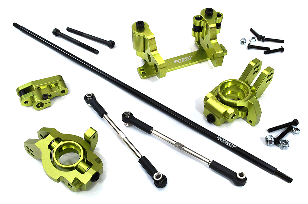 C32944GREEN Green Rear Wheel Steering Conversion Kit for Arrma 1/7 Limitless All-Road - Image 1