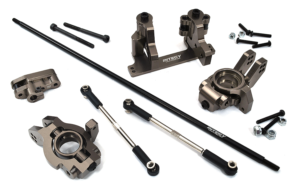 C32944GREY Grey Rear Wheel Steering Conversion Kit for Arrma 1/7 Limitless All-Road - Image 1