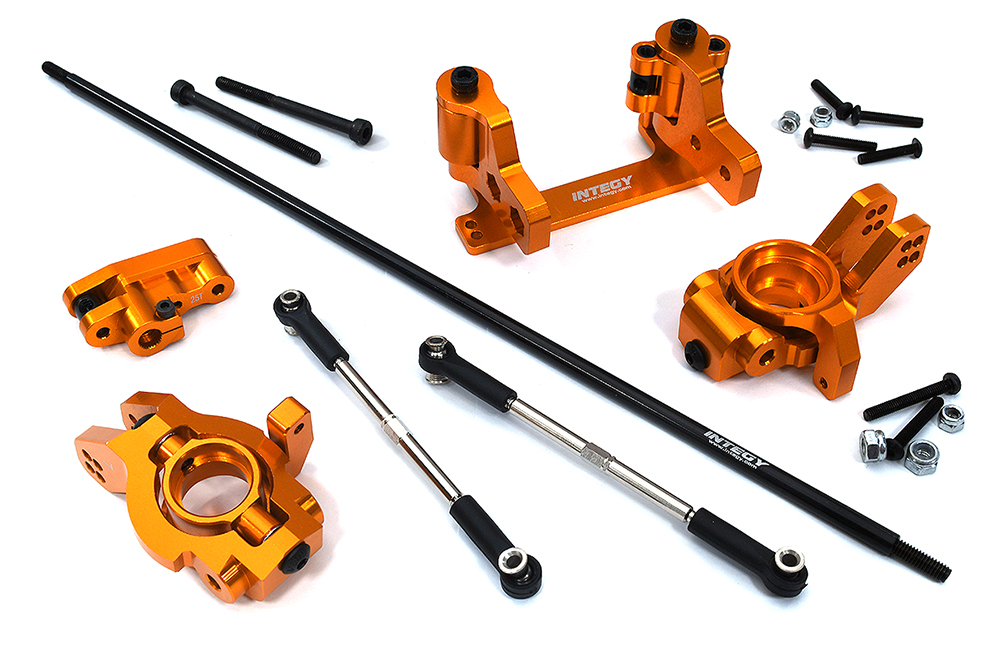 C32944ORANGE Orange Rear Wheel Steering Conversion Kit for Arrma 1/7 Limitless All-Road - Image 1