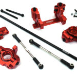 Red Rear Wheel Steering Conversion Kit for Arrma 1/7 Limitless All-Road Vehicle