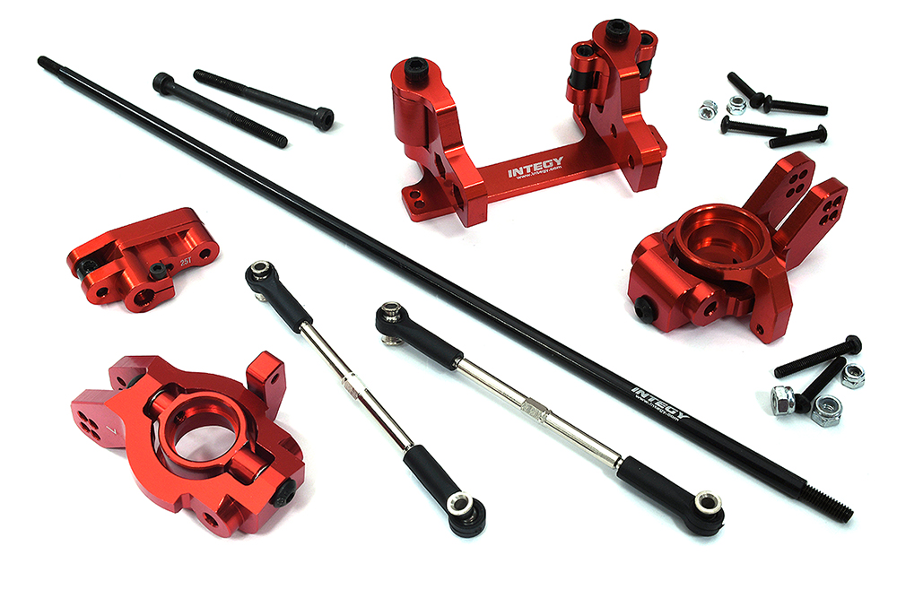 C32944RED Red Rear Wheel Steering Conversion Kit for Arrma 1/7 Limitless All-Road Vehicle - Image 1