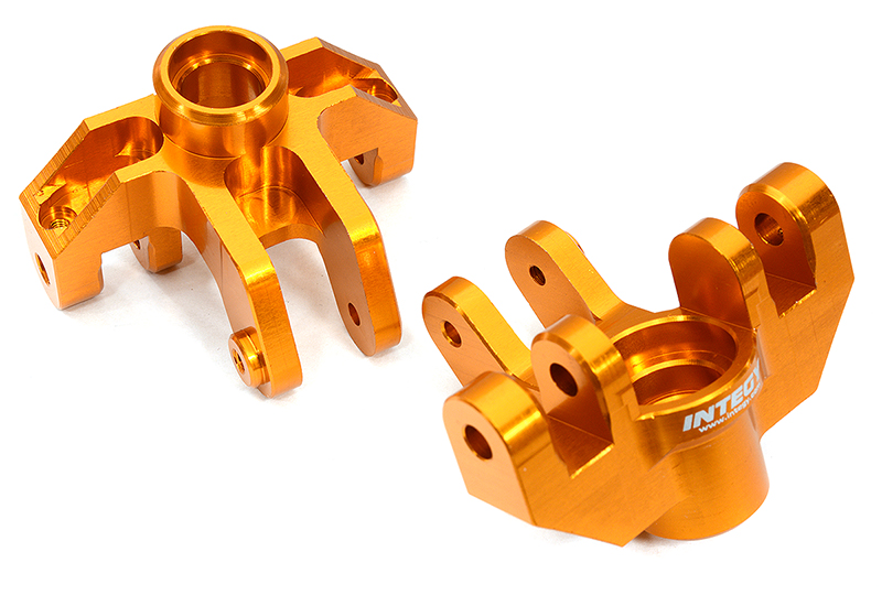C32945ORANGE Billet Machined Steering Knuckles for Losi 1/8 LMT 1.0 4WD Monster Truck - Image 1