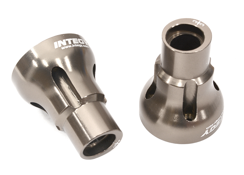 C32946GREY Billet Machined 3 Degree Axle Mount Set for Losi 1/8 LMT 1.0 4WD Monster Truck - Image 1