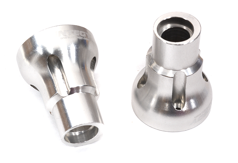 C32946SILVER Billet Machined 3 Degree Axle Mount Set for Losi 1/8 LMT 1.0 4WD Monster Truck - Image 1