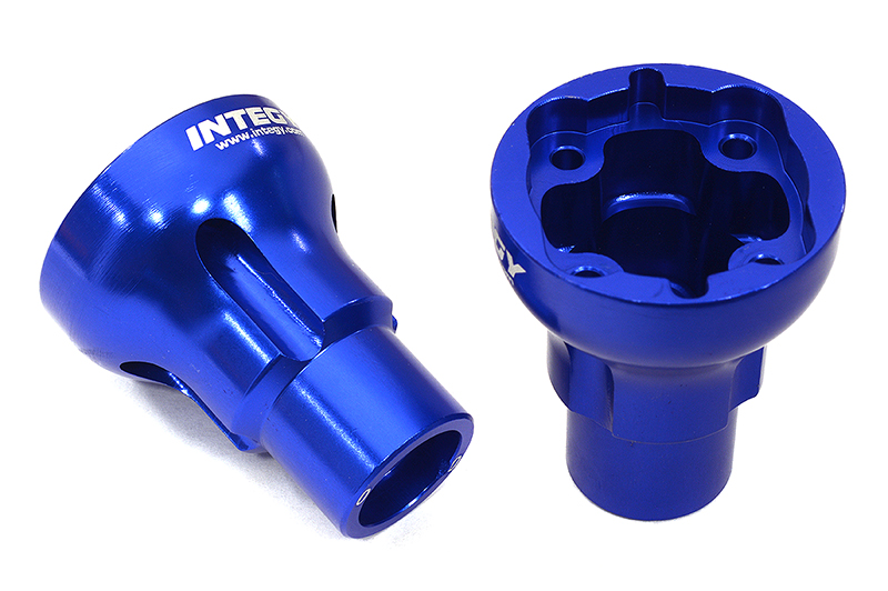 C32947BLUE Billet Machined 0 Degree Axle Mount Set for Losi 1/8 LMT 1.0 4WD Monster Truck - Image 1