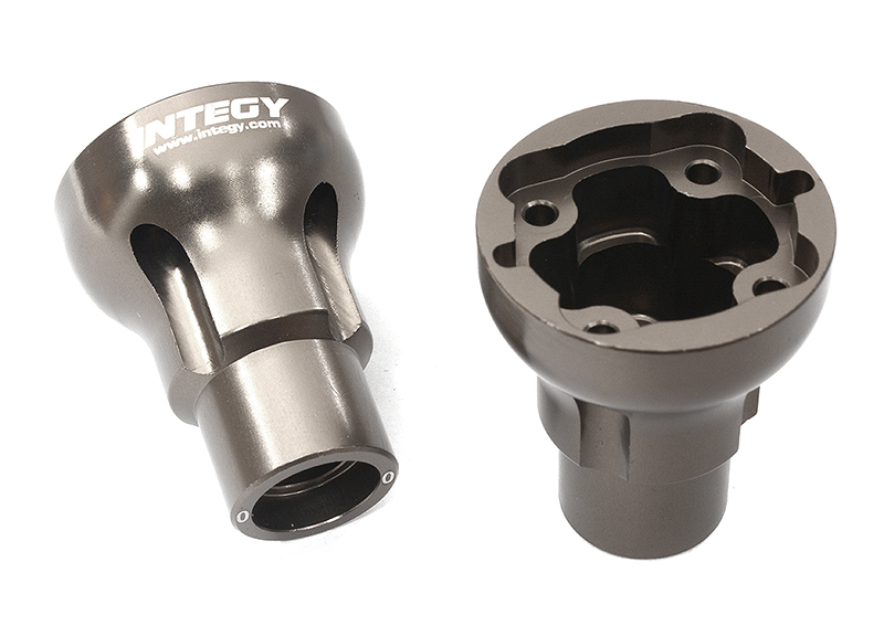 C32947GREY Billet Machined 0 Degree Axle Mount Set for Losi 1/8 LMT 1.0 4WD Monster Truck - Image 1