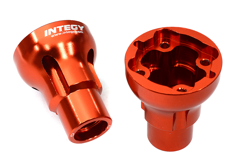 C32947RED Billet Machined 0 Degree Axle Mount Set for Losi 1/8 LMT 1.0 4WD Monster Truck - Image 1
