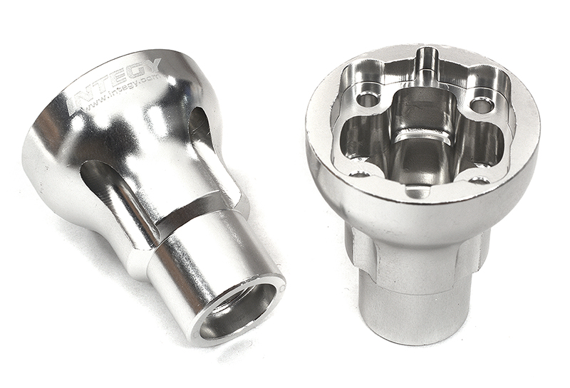C32947SILVER Billet Machined 0 Degree Axle Mount Set for Losi 1/8 LMT 1.0 4WD Monster Truck - Image 1