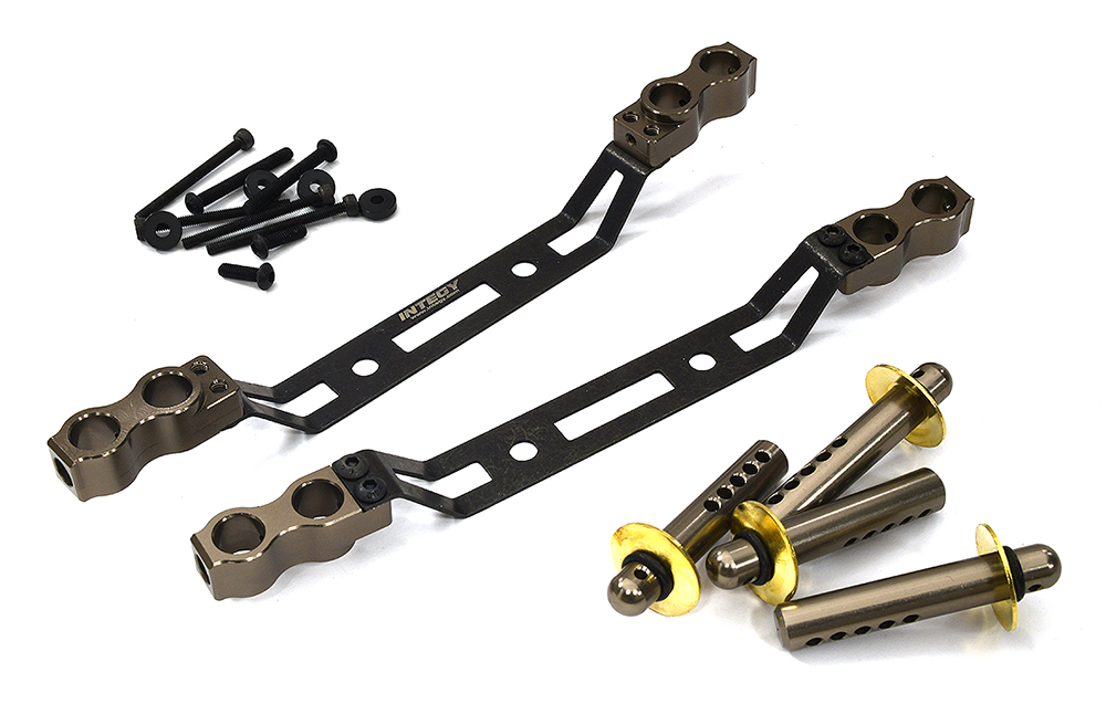 C32948GREY Front & Rear Body Mounts w/ Body Posts for Arrma 1/7 Infraction 6S BLX ARA320517 - Image 1