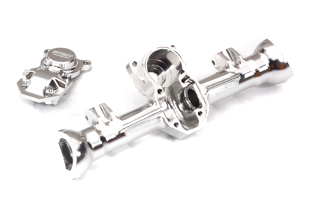 C32953SILVER Billet Machined Front Axle Housings for Axial 1/24 SCX24 Rock Crawler - Image 1