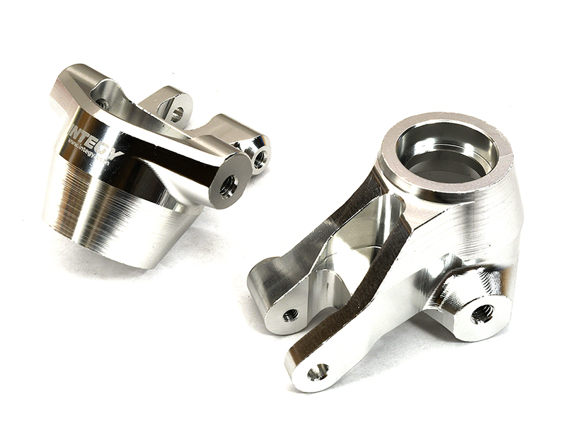C32960SILVER Billet Machined Steering Knuckles for Traxxas 1/8 Sledge 4WD 9537 - Image 1