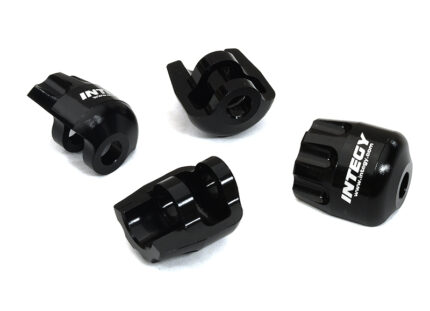 Black Billet Machined Shock Cap Protectors for Arrma 1/8 Kraton 6S BLX AR330492