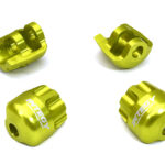 Green Billet Machined Shock Cap Protectors for Arrma 1/8 Kraton 6S BLX AR330492