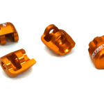 Orange Billet Machined Shock Cap Protectors for Arrma 1/8 Kraton 6S BLX AR330492