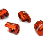 Red Billet Machined Shock Cap Protectors for Arrma 1/8 Kraton 6S BLX AR330492
