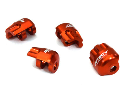Red Billet Machined Shock Cap Protectors for Arrma 1/8 Kraton 6S BLX AR330492