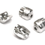 Silver Billet Machined Shock Cap Protectors for Arrma 1/8 Kraton 6S BLX AR330492