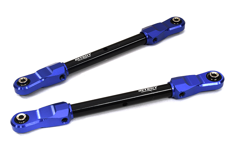C32966BLUE Billet Machined 117mm Front Upper Linkages in Blue for 1/8 Sledge 4WD 9547 - Image 1