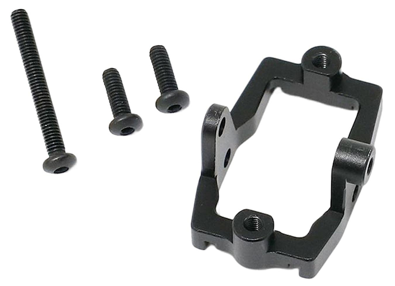 C33009BLACK Black Alloy Machined Servo Mount for Traxxas 1/18 Scale TRX-4M RC Crawler 9739 - Image 1
