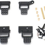 Black Alloy Machined Shock Towers (4) for Traxxas 1/18 TRX-4M RC Crawler 9826