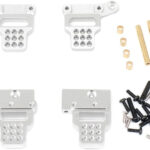 Silver Alloy Machined Shock Towers (4) for Traxxas 1/18 TRX-4M RC Crawler 9826