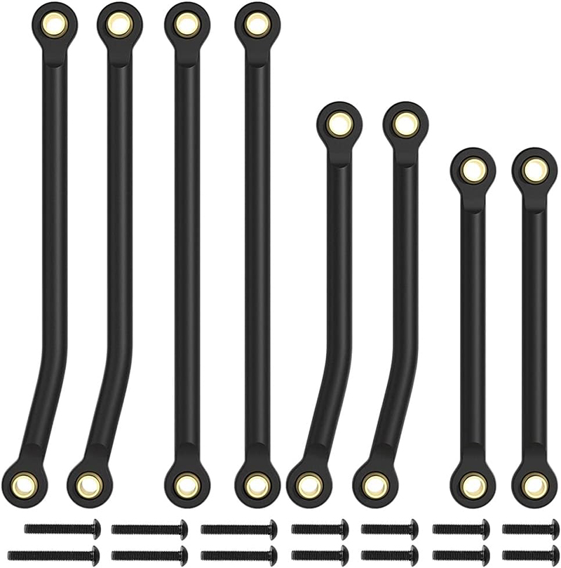 C33013BLACK Alloy Machined Suspension Linkages (8) for Traxxas 1/18 TRX-4M Crawler 9842 - Image 1