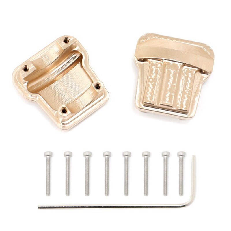 C33014 Brass Alloy Machined Differential Covers(2) for Traxxas 1/18 TRX-4M Crawler 9738 - Image 1
