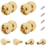 Brass Machined 10mm Wide Hex (4) Wheel Adapters for Traxxas 1/18 TRX-4M 9750