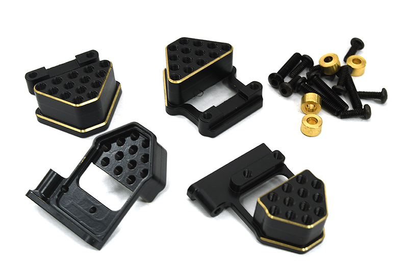 C33033 Brass Alloy Shock Towers (4) 50g Total for Traxxas 1/18 TRX-4M Crawler 9826 - Image 1