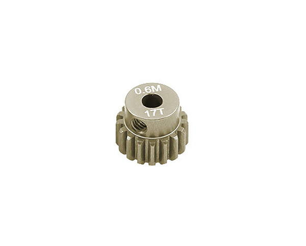 C33059 7075 Alloy Machined Mod 0.6 Pinion Gear 17T, 3.17mm Bore/Shaft for Brushless R/C - Image 1