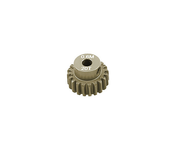 C33062 7075 Alloy Machined Mod 0.6 Pinion Gear 20T, 3.17mm Bore/Shaft for Brushless R/C - Image 1