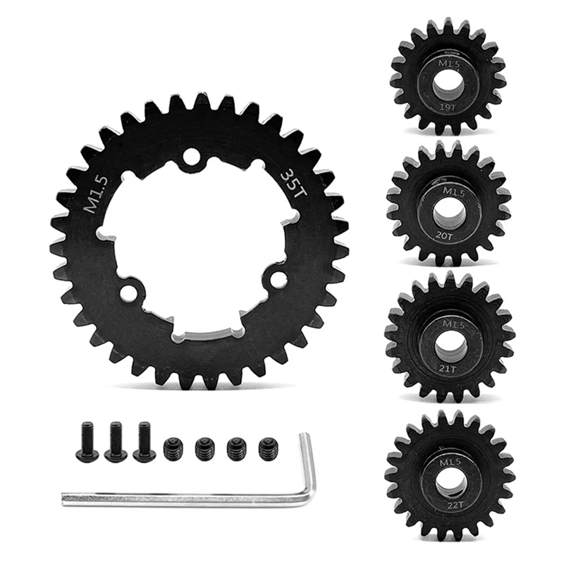 C33103 HD Steel 8mm Bore 19+20+21+22+35T Gear Set 1.5 MOD for Traxxas X-Maxx & XRT - Image 1