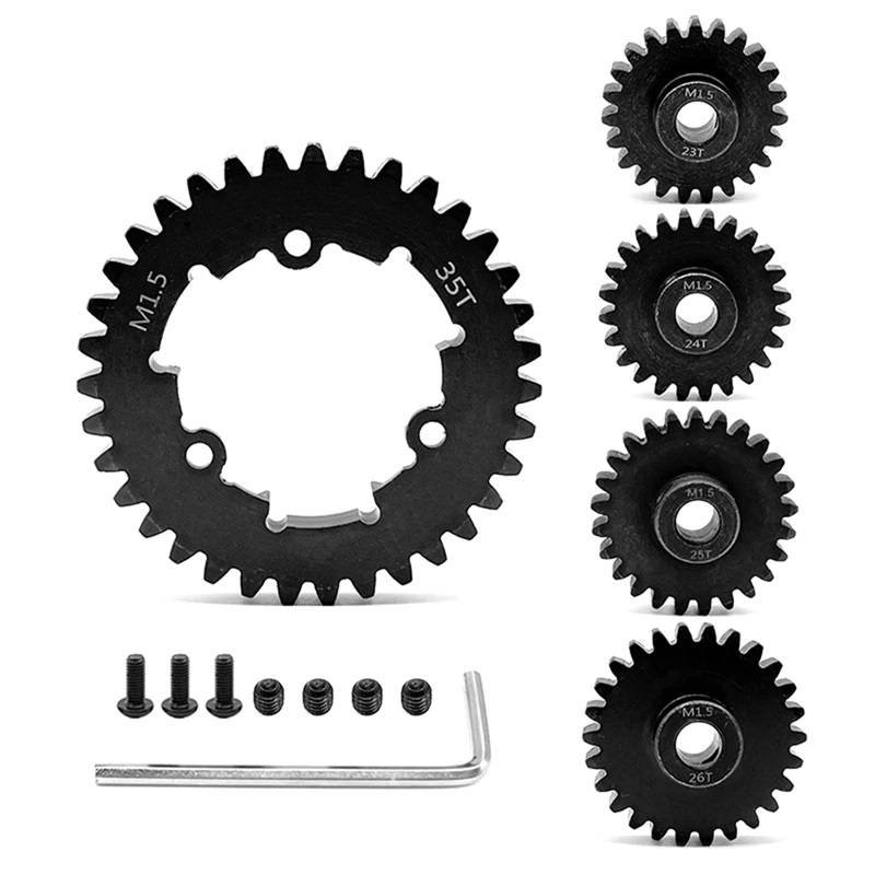 C33104 HD Steel 8mm Bore 23+24+25+26+35T Gear Set 1.5 MOD for Traxxas X-Maxx & XRT - Image 1
