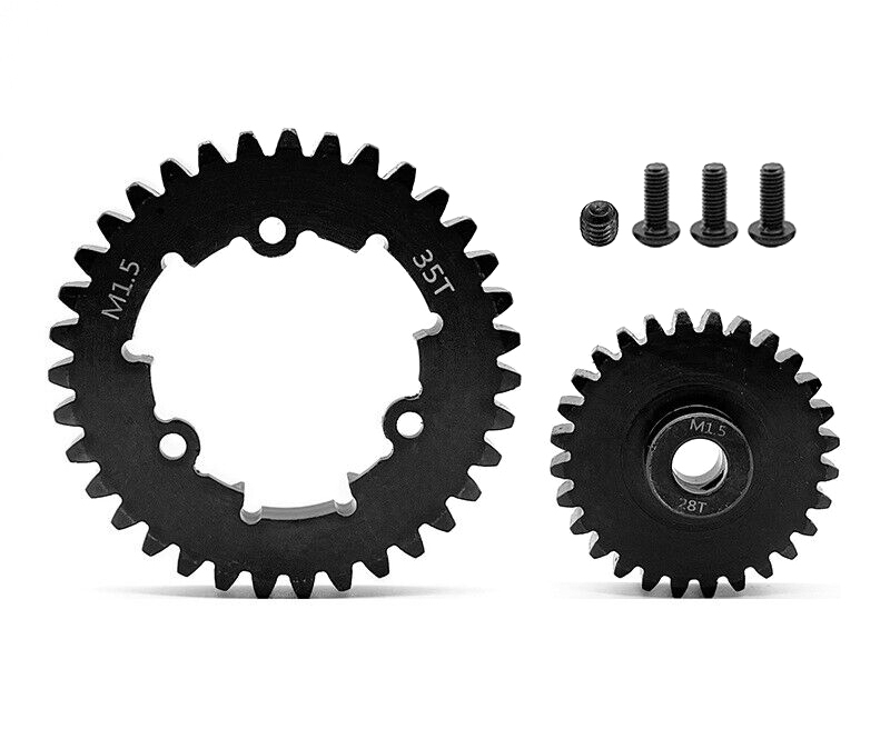 C33123 HD Steel 8mm Bore 28T Pinion+35T Spur Gear Set 1.5 MOD for Traxxas X-Maxx & XRT - Image 1
