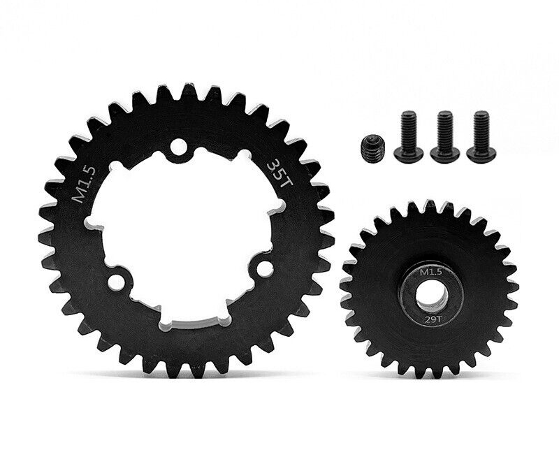 C33124 HD Steel 8mm Bore 29T Pinion+35T Spur Gear Set 1.5 MOD for Traxxas X-Maxx & XRT - Image 1