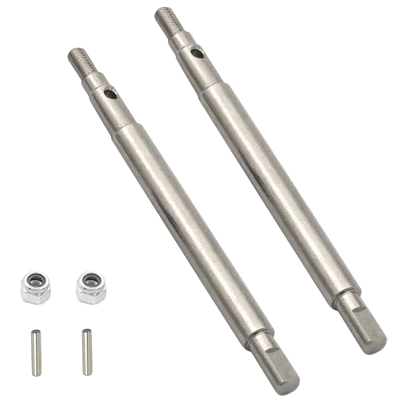 C33133SILVER Silver Rear Drive Shafts (2) for Traxxas 1/18 TRX-4M Scale RC Crawler 9730 - Image 1