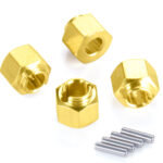 Brass Alloy 5mm Thick Hex Wheel Adapters(4) for Traxxas 1/18 TRX-4M Crawler 9750