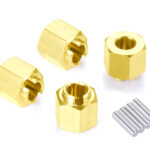 Brass Alloy 6mm Thick Hex Wheel Adapters(4) for Traxxas 1/18 TRX-4M Crawler 9750